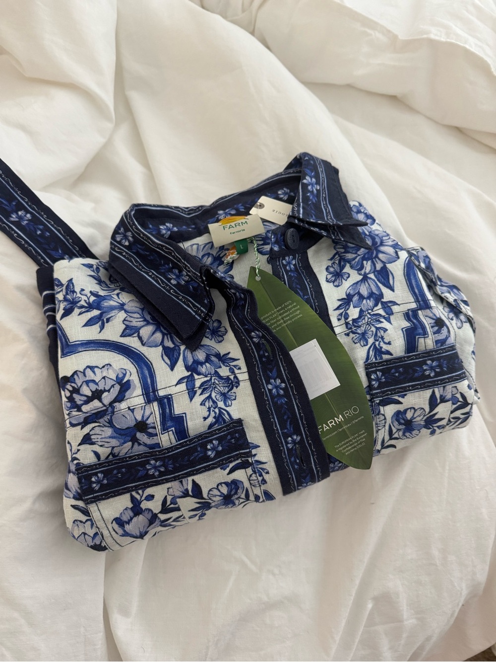 Farm Rio dress - Blue & White - Picture 6 of 6
